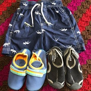 3T Toddler swimsuit with shoes lot